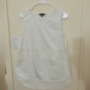 White Top with Lace Detail from Lord &Taylor (RIP)